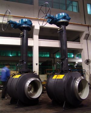 all welded stem extension pipeline ball valve